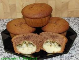 Fructosearme Schokokos-Muffins mit Vanillepudding