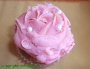 Ufo-Pfirsich-Cupcake